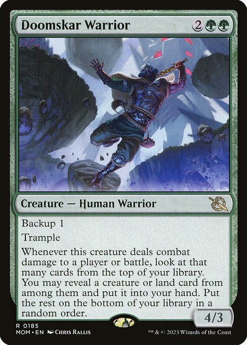 MTG Doomskar Warrior MOM 185 Regular Nonfoil