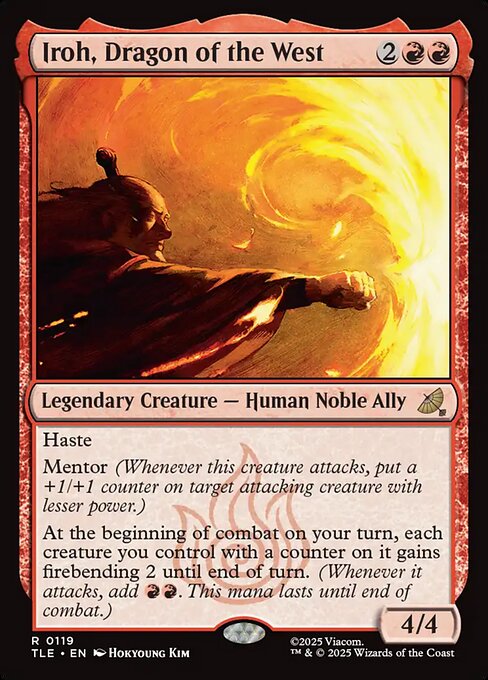 MTG Iroh, Dragon of the West [TLE 119] Foil