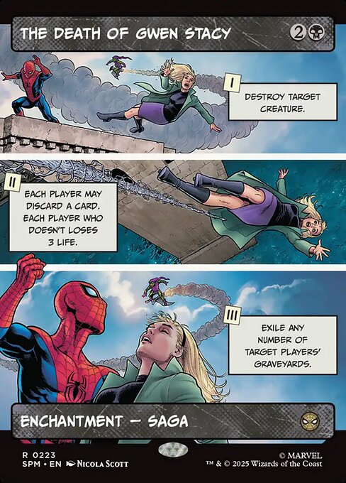 MTG The Death of Gwen Stacy SPM 223 Borderless Panel Foil
