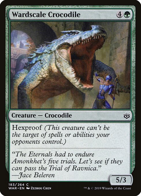 MTG Wardscale Crocodile WAR 183 Standard Foil front