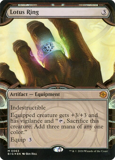 MTG Lotus Ring BIG 063 Showcase Vault Frame Raised Foil