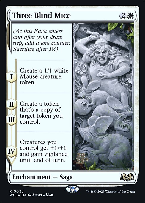 MTG Three Blind Mice PWOE 035s Prerelease Foil