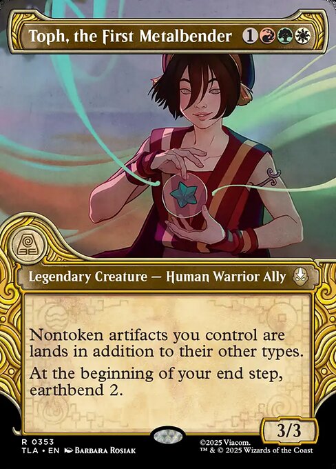 MTG Toph, the First Metalbender TLA 353 Borderless Battle Pose Nonfoil
