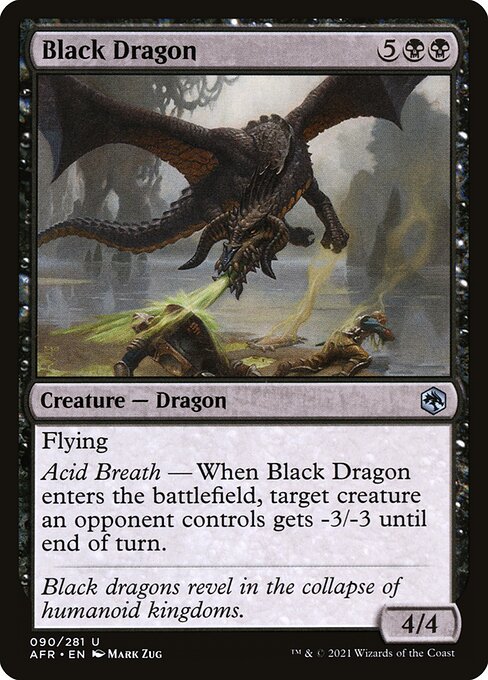 MTG Black Dragon AFR 090 Regular Nonfoil