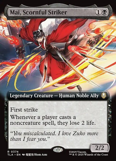 MTG Mai, Scornful Striker TLA 374 Extended Art Nonfoil