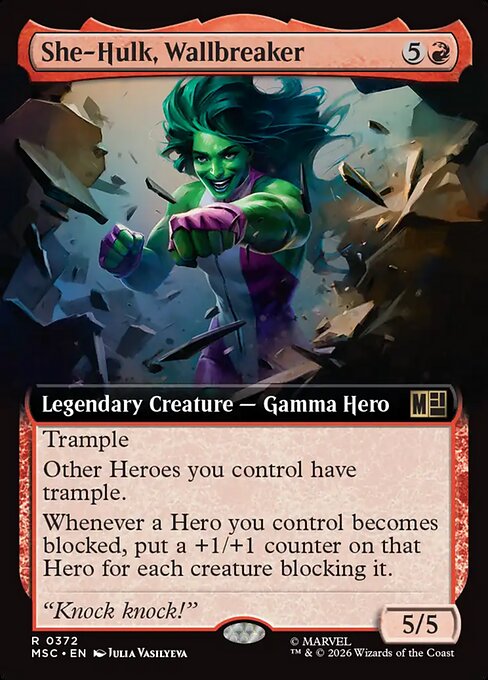 MTG She-Hulk, Wallbreaker MSC 372 Extended Art Nonfoil