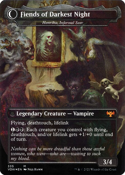 MTG Henrika Domnathi // Henrika, Infernal Seer VOW 335 Dracula Series Foil reverse