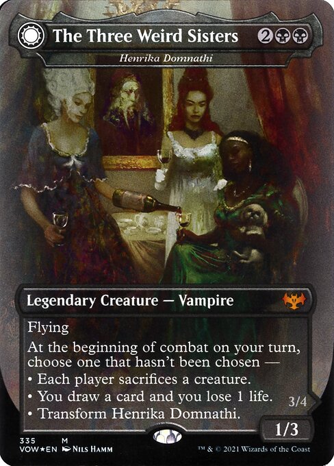 MTG Henrika Domnathi // Henrika, Infernal Seer VOW 335 Dracula Series Nonfoil front