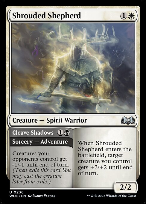 MTG Shrouded Shepherd // Cleave Shadows WOE 236 Regular Nonfoil