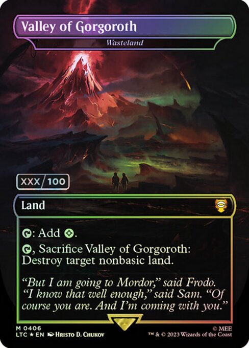 MTG Wasteland LTC 406z Showcase Ring Foil