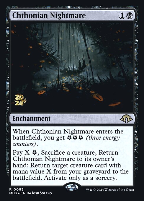 MTG Chthonian Nightmare PMH3 083s Prerelease Foil