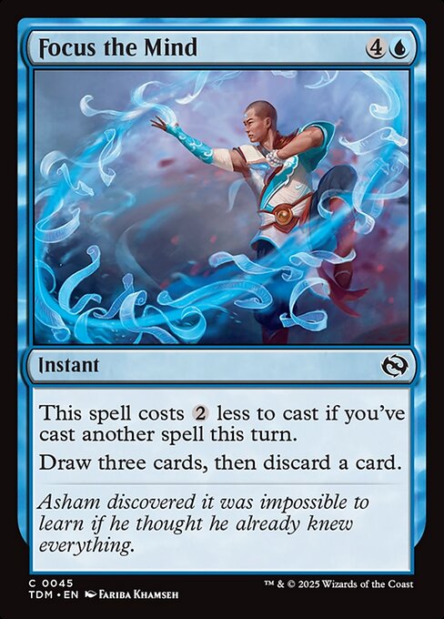 MTG Focus the Mind TDM 045 Regular Nonfoil