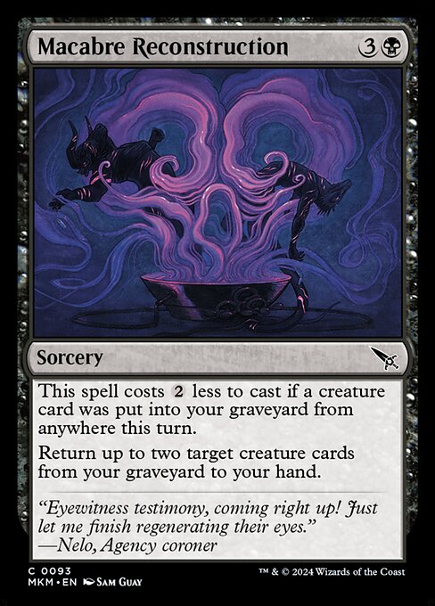 MTG Macabre Reconstruction MKM 093 Regular Foil