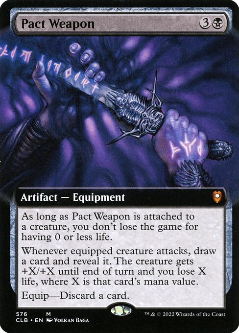 MTG Pact Weapon CLB 576 Extended Art Foil