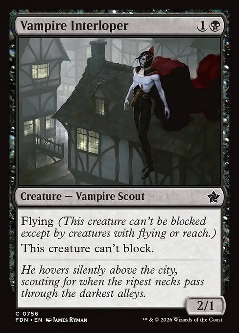 MTG Vampire Interloper FDN 756 Welcome Deck Nonfoil