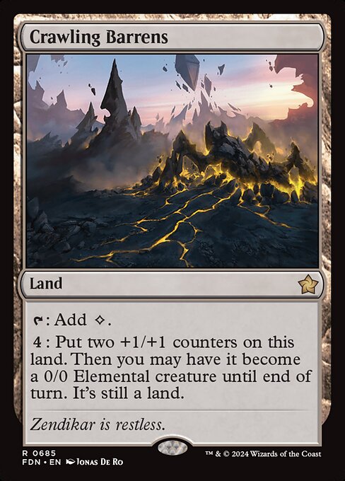 MTG Crawling Barrens FDN 685 Starter Collection Nonfoil
