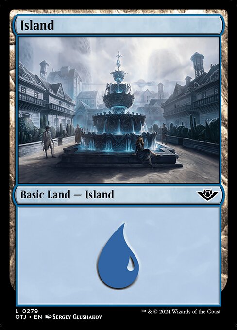 MTG Island OTJ 279 Regular Basic Land Foil