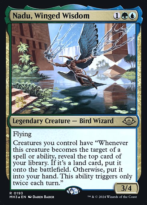 MTG Nadu, Winged Wisdom PMH3 193s Prerelease Foil