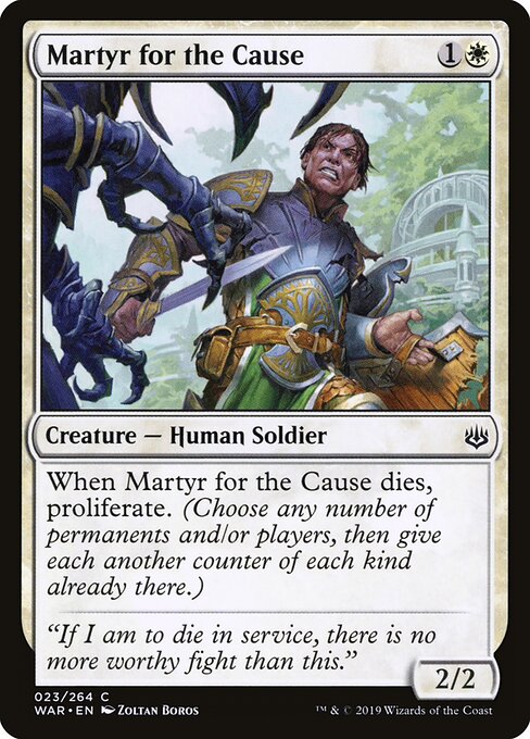 MTG Martyr for the Cause WAR 023 Standard Foil front