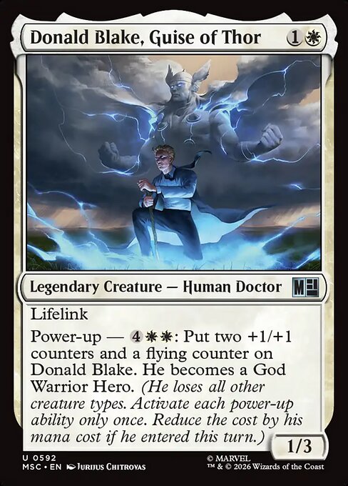MTG Donald Blake, Guise of Thor MSC 592 Regular Nonfoil