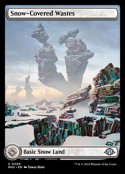 MTG Snow-Covered Wastes MH3 309 Full Art Eldrazi Land Foil