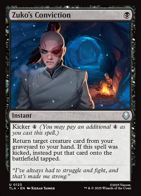MTG Zuko's Conviction TLA 123 Regular Nonfoil