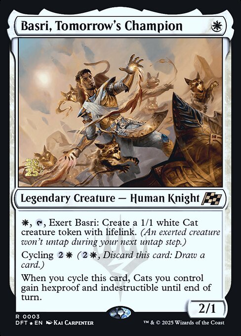 MTG Basri, Tomorrow's Champion PDFT 003s Prerelease Foil