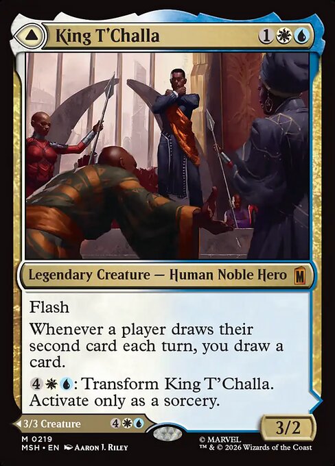 MTG King T'Challa // Black Panther, Hope Enduring MSH 219 Regular Foil