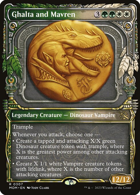 MTG Ghalta and Mavren MOM 307 Planar Showcase Foil