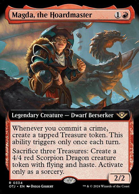 MTG Magda, the Hoardmaster OTJ 334 Extended Art Nonfoil