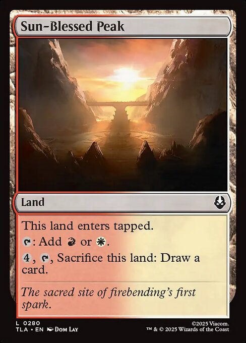 MTG Sun-Blessed Peak TLA 280 Regular Nonfoil