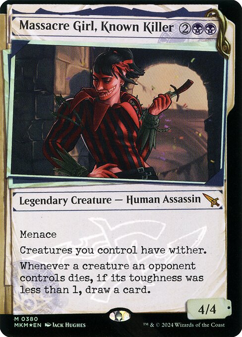 MTG Massacre Girl, Known Killer MKM 380 Invisible Ink Dossier Foil