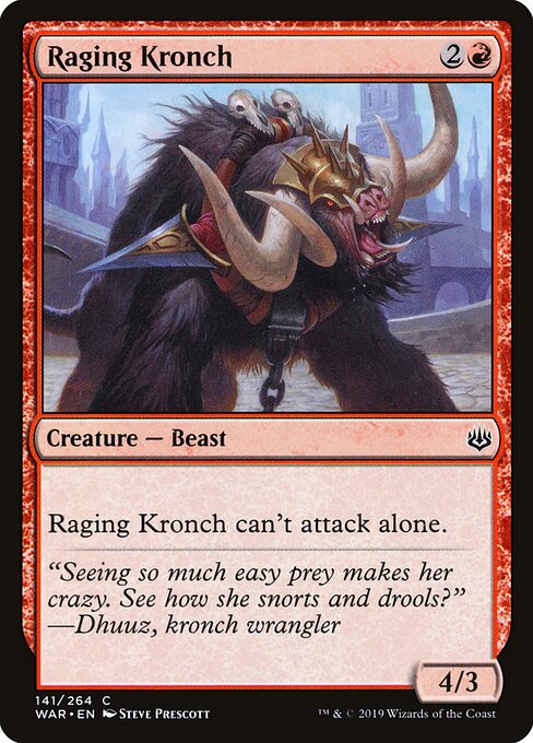 MTG Raging Kronch WAR 141 Standard Nonfoil front