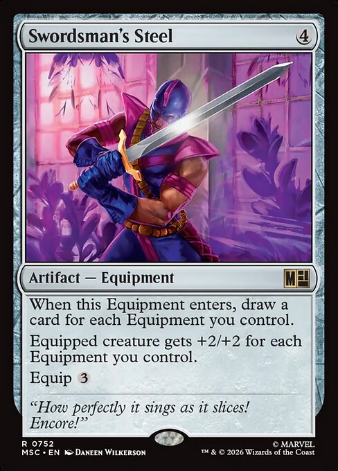 MTG Swordsman's Steel MSC 752 Regular Nonfoil