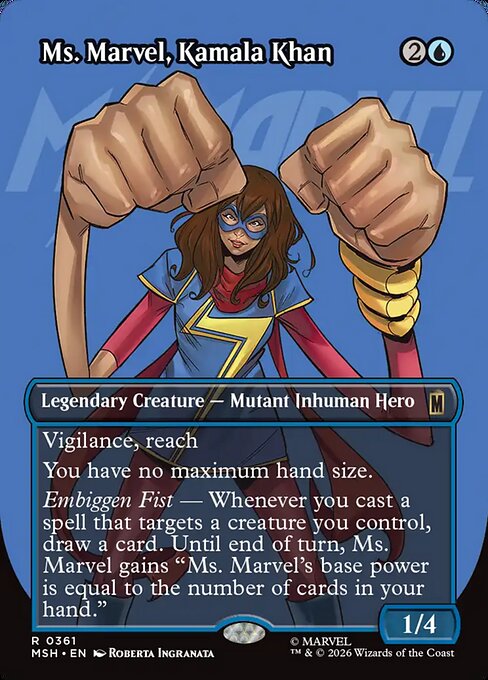 MTG Ms. Marvel, Kamala Khan MSH 361 Borderless Scene Foil