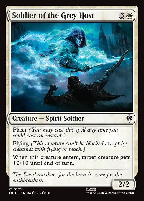 MTG Soldier of the Grey Host HOC 171 Regular Nonfoil