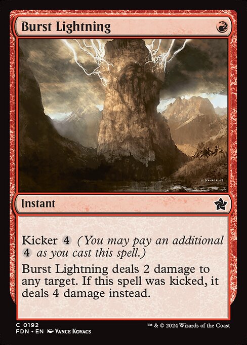 MTG Burst Lightning FDN 192 Regular Nonfoil