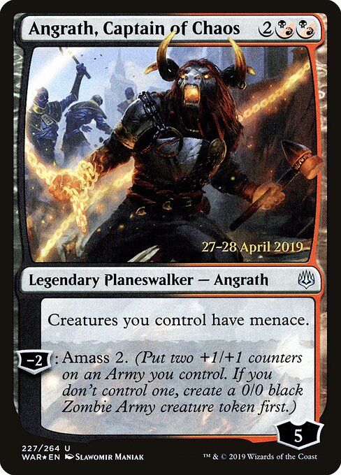 MTG Angrath, Captain of Chaos PWAR 227S Prerelease Promo Foil front