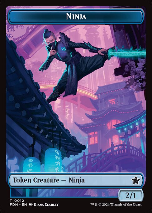MTG Ninja Token FDN 012 Token Foil