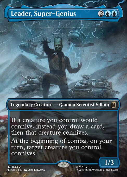 MTG Leader, Super-Genius MSH 330 Borderless Scene Nonfoil