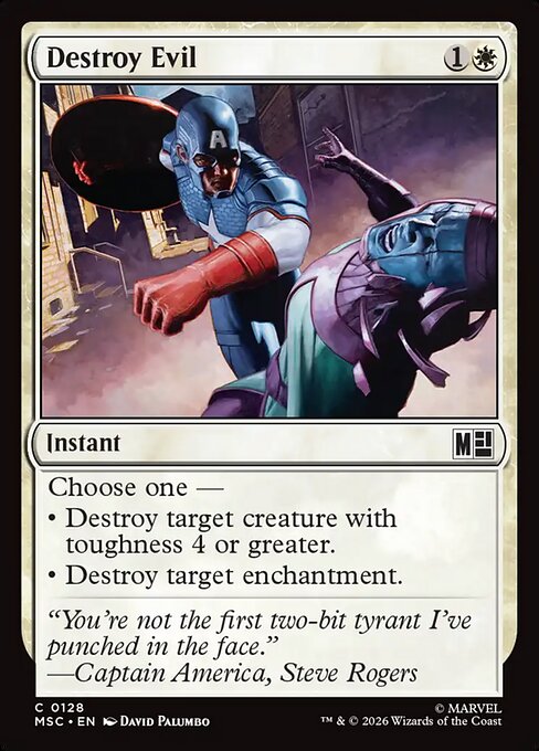 MTG Destroy Evil MSC 128 Regular Surge Foil