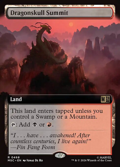 MTG Dragonskull Summit MSC 468 Extended Art Nonfoil