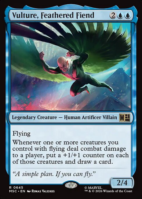 MTG Vulture, Feathered Fiend MSC 645 Regular Foil