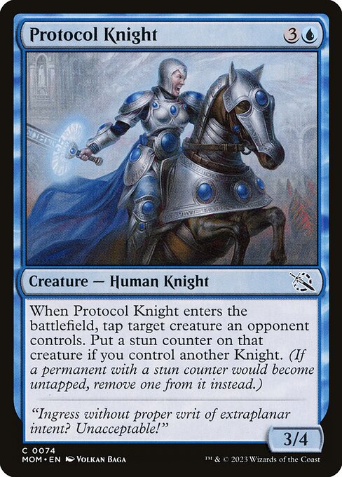 MTG Protocol Knight MOM 074 Regular Foil
