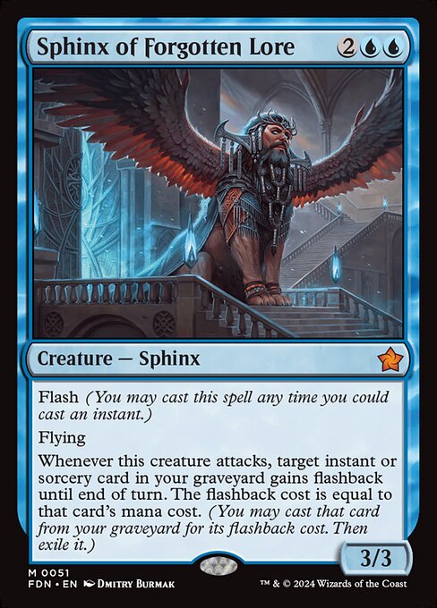 MTG Sphinx of Forgotten Lore FDN 051 Regular Foil