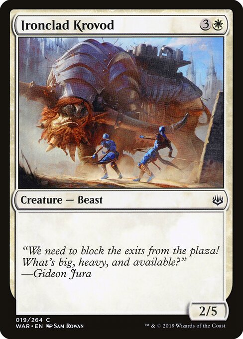 MTG Ironclad Krovod WAR 019 Standard Foil front