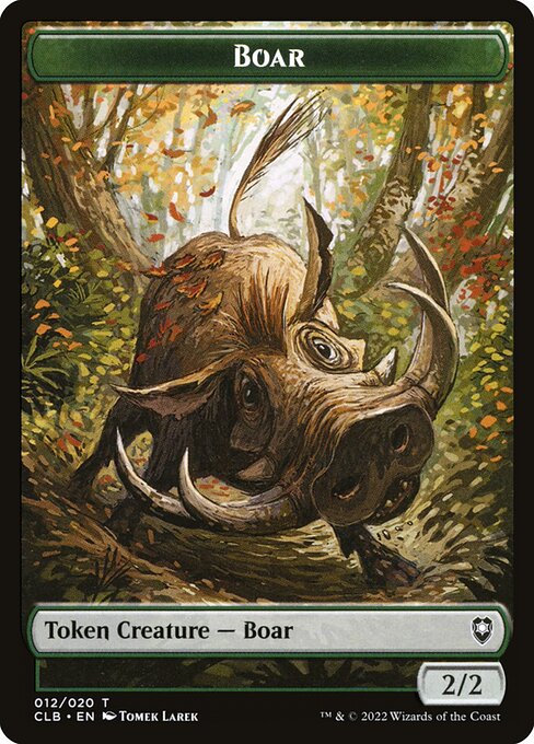 MTG Boar Token CLB 012 Token Foil