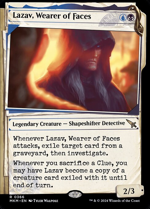 MTG Lazav, Wearer of Faces MKM 366 Showcase Dossier Nonfoil