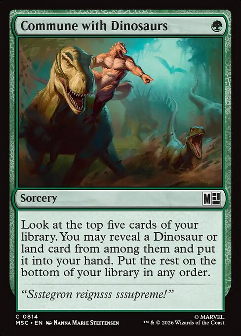 MTG Commune with Dinosaurs MSC 814 Regular Nonfoil