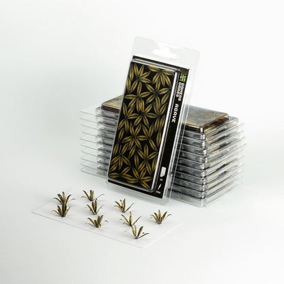 Laser Plants Agave retail blister pack containing precision laser-cut Agave foliage sheets for miniature scenery.
